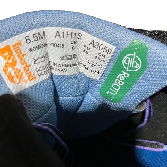 Timberland PRO Women's 8.5 Purple Powertrain Sport Alloy Toe Work Sneaker ESD - Picture 3 of 10